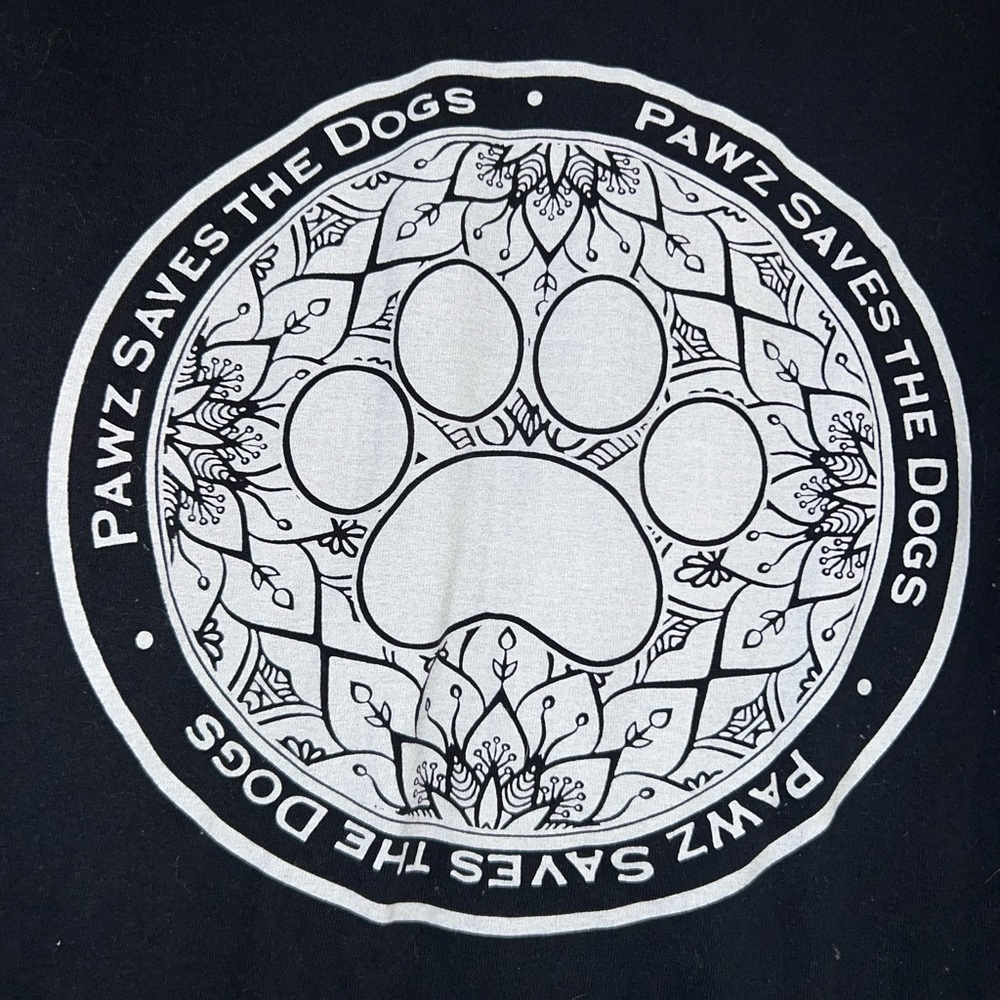 Black, lily coin, PAWZ collection, T-shirt, size XL